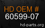 hd 60599-07 genuine part number