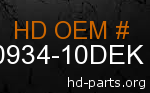 hd 60934-10DEK genuine part number