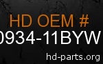 hd 60934-11BYW genuine part number