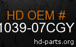 hd 61039-07CGY genuine part number