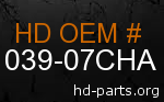 hd 61039-07CHA genuine part number