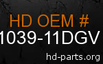 hd 61039-11DGV genuine part number