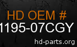 hd 61195-07CGY genuine part number