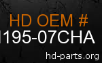 hd 61195-07CHA genuine part number