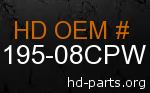 hd 61195-08CPW genuine part number