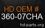 hd 61360-07CHA genuine part number
