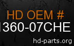 hd 61360-07CHE genuine part number