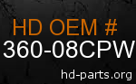 hd 61360-08CPW genuine part number