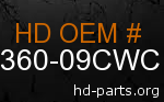 hd 61360-09CWC genuine part number