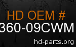 hd 61360-09CWM genuine part number