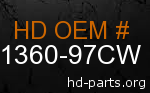 hd 61360-97CW genuine part number