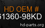 hd 61360-98KD genuine part number