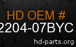 hd 62204-07BYC genuine part number