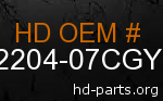 hd 62204-07CGY genuine part number
