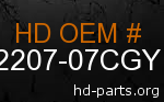 hd 62207-07CGY genuine part number