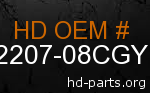 hd 62207-08CGY genuine part number