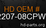hd 62207-08CPW genuine part number