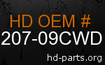 hd 62207-09CWD genuine part number