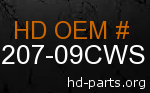 hd 62207-09CWS genuine part number