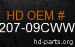 hd 62207-09CWW genuine part number