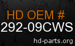 hd 62292-09CWS genuine part number