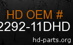 hd 62292-11DHD genuine part number