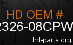 hd 62326-08CPW genuine part number