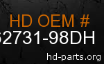 hd 62731-98DH genuine part number