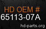 hd 65113-07A genuine part number