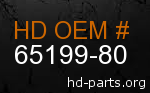hd 65199-80 genuine part number