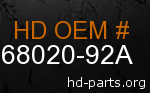hd 68020-92A genuine part number