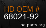 hd 68021-92 genuine part number