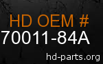 hd 70011-84A genuine part number