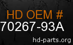 hd 70267-93A genuine part number