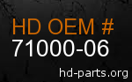 hd 71000-06 genuine part number