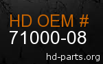 hd 71000-08 genuine part number