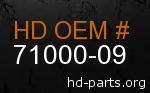 hd 71000-09 genuine part number
