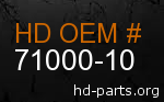hd 71000-10 genuine part number
