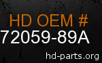 hd 72059-89A genuine part number