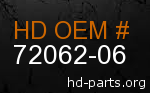 hd 72062-06 genuine part number