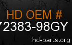 hd 72383-98GY genuine part number