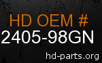 hd 72405-98GN genuine part number