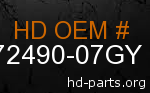 hd 72490-07GY genuine part number