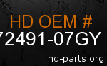 hd 72491-07GY genuine part number