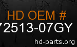 hd 72513-07GY genuine part number