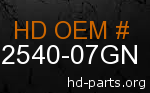 hd 72540-07GN genuine part number