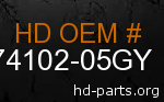 hd 74102-05GY genuine part number