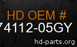 hd 74112-05GY genuine part number