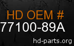 hd 77100-89A genuine part number
