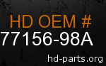 hd 77156-98A genuine part number